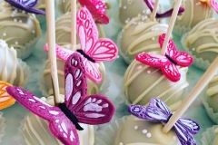 cakepops con  farfalle di zucchero